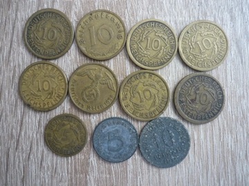 Zestaw monet 11 szt . Niemcy 