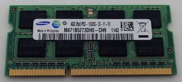 Pamięć RAM SO-DIMM DDR3 Samsung 4GB 1333MHZ