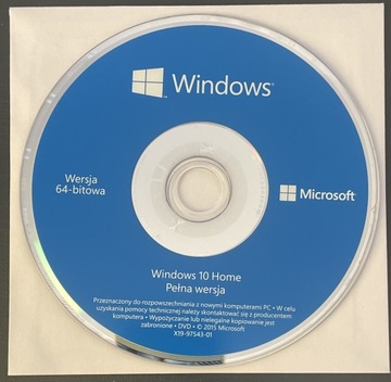 DVD Windows 10 Home PL 64Bit "Bez Klucza"