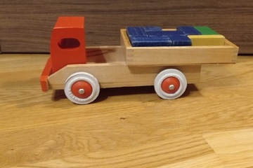 Simba Toys drewniany samochód ciężarowy vintage 