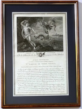 Tycjan - Perseusz i Andromeda miedzioryt 1786