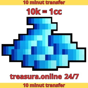 Tibia Treasura Online - 10k (1cc) - 24/7 FAST