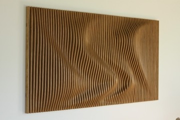 Obraz WOODEN WAVE 1 - Parametric Wall Art