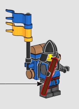 LEGO 10305 Rycerz z plecakiem Black Falcon cas574