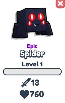 Pet Legacy Spider Epic