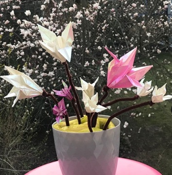 Zestaw Kreatywny Origami - kwiaty magnolii
