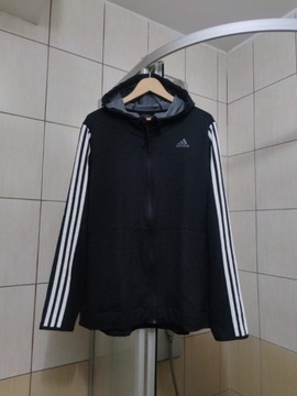 bluza hoodie sportowa adidas XXL siwa szar