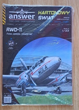 ANSWER 524 model kartonowy samolot RWD-11