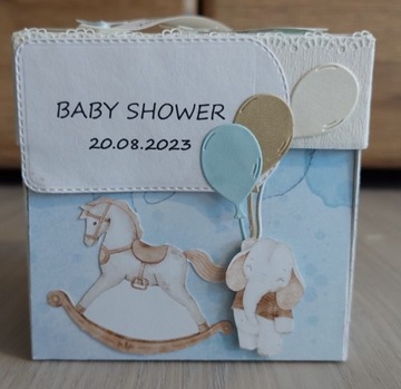 Kartka ręcznie robiona box baby shower