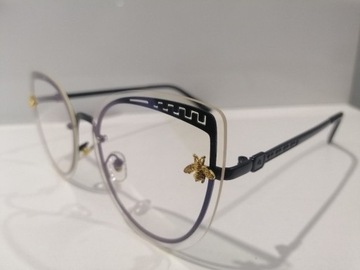 Okulary zerówki z antyrefleksem Kocie oczy