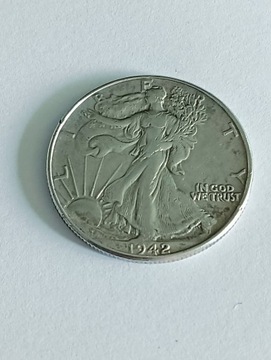 half dollar 1942 Walking Liberty USA 