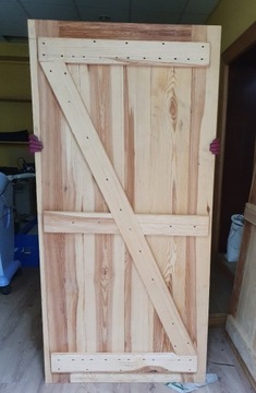 Drzwi loftowe przesuwne drewniane sosnowe