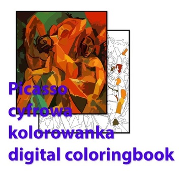 Picasso, Three women, digital coloring book