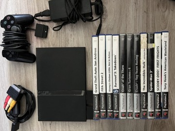 Sony PS2 Slim idealny stan, w folii ! +11 gier