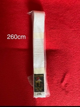 Pas biały karate judo chikara 260cm