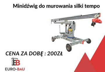 Wynajem minidźwigu do murowania silki tempo