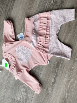 Komplet niemowlęcy body + spodnie - 56