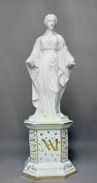 Biskwitowa Figura Madonna Maria Biedermeier XIX