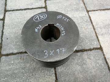 Koło pasowe 125 mm pas HB 3 x 17mm 42mm 