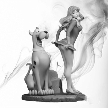 Figurka druk 3D " Scooby-Doo & Daphne " - 12 cm