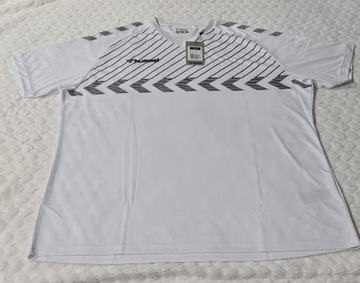 Koszulka t-shirt sportowy Hummel 3XL biała 