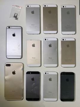 Zestaw 11x obudowa iPhone 5, 5s, 6s, 7+