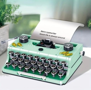 Maszyna do pisania retro klocki
