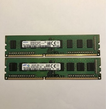 Pamięci RAM Samsung 4Gbx2 PC3-12800 (DDR3-1600)