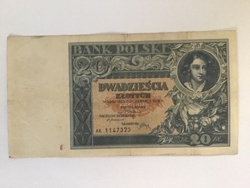 Banknot 20 złotych 1931 AK 1147323