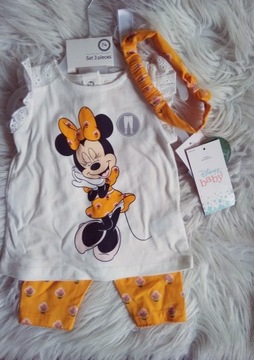 piękny zestaw Disney bluzeczka legginsy opaska r74
