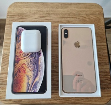 Apple IPhone Xs max 64 GB Gold Rose Apple,Airpods2