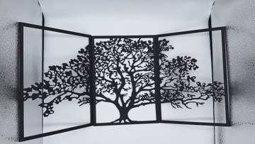 Drzewko, 3 części, 2D, dekoracja