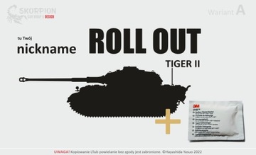 WoT TIGER II, naklejka 20,5 x 10,5/12,0 (cm)