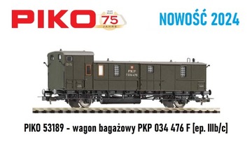 PIKO 53189 - wagon bagażowy PKP - NOWOŚĆ 2024