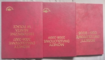 3 klasery na monety 2zl 1995-2005 , 2006-2007 ,2008-2009