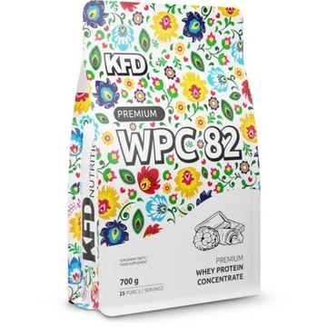 KFD PREMIUM WPC 82 - 700 G - BIAŁKO (WPC 80) BIAŁA CZEKOLADA MALINA