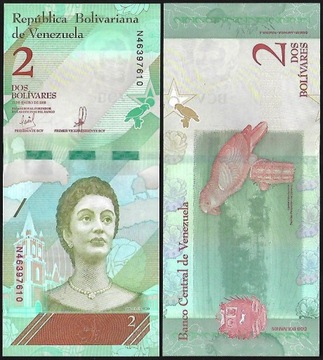 * WENEZUELA 2 bolivares 2018 P-101 stan UNC