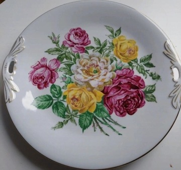 Bremer &Szmidt porcelana róże,  patera kwiaty 