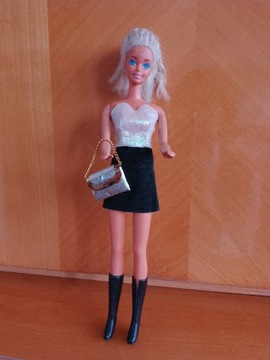 Sukienka dla lalki Barbie świecąca torebka buty