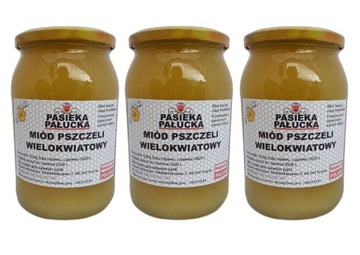 Zestaw 3 miodów wielokwiatowych 1,2 kg 