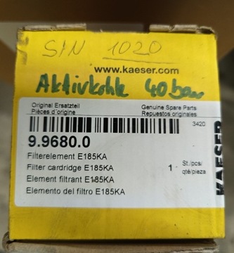 Wkład filtra sprężonego powietrza E185KA