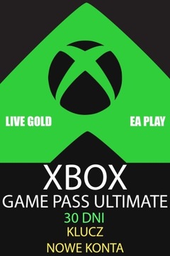 XBOX GAME PASS ULTIMATE GOLD 1 MIESIĄC KLUCZ NOWE