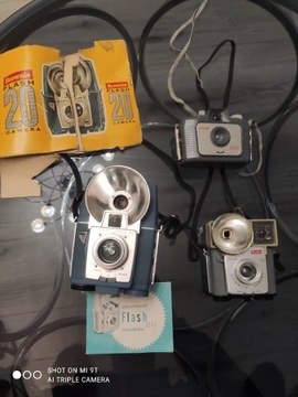 Kodak brownie flash 20+ Ilford sprite + Unikat 
