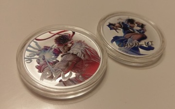 Street Fighter Ryu + Chun Li 2x1oz kolor