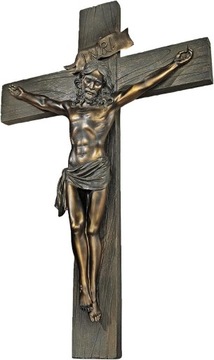 Design Toscano Krzyż Jezus Chrystus rzeźba ścienna