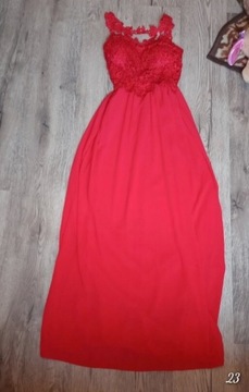 Sukienka czerwona długa