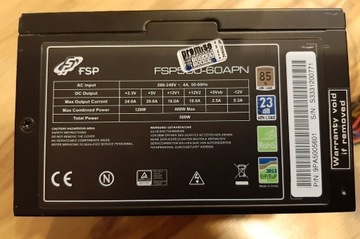 Zasilacz FORTRON FSP500-60APN 85+