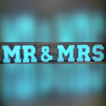 Litery podswietlane RGB MR & MRS