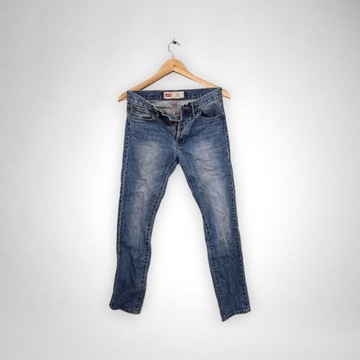 Jeansy skinny Levi's 501 granatowe niebieskie S