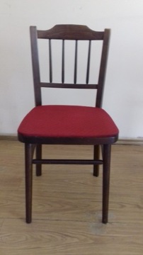 Krzesło gięte drewniane z obiciem, Vintage, do sprzedania